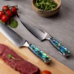 Awabi Damascus Chef Knife Set - Image 4