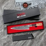 Gyuto Executive Chef Knife with Red Resin Handle - Image 2