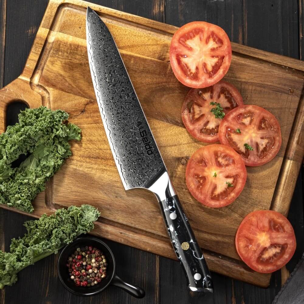 TakoizuGyutoChefKnifeBlack_1.jpg Takoizu 8 Gyuto Chef Knife with Black Handle - Image 1